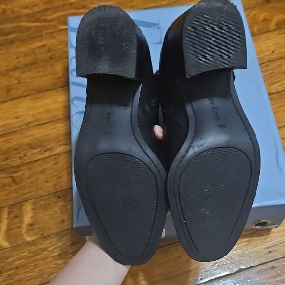 Essex Lane Black Ankle Booties with Silver Buckles - Picture 7 of 12